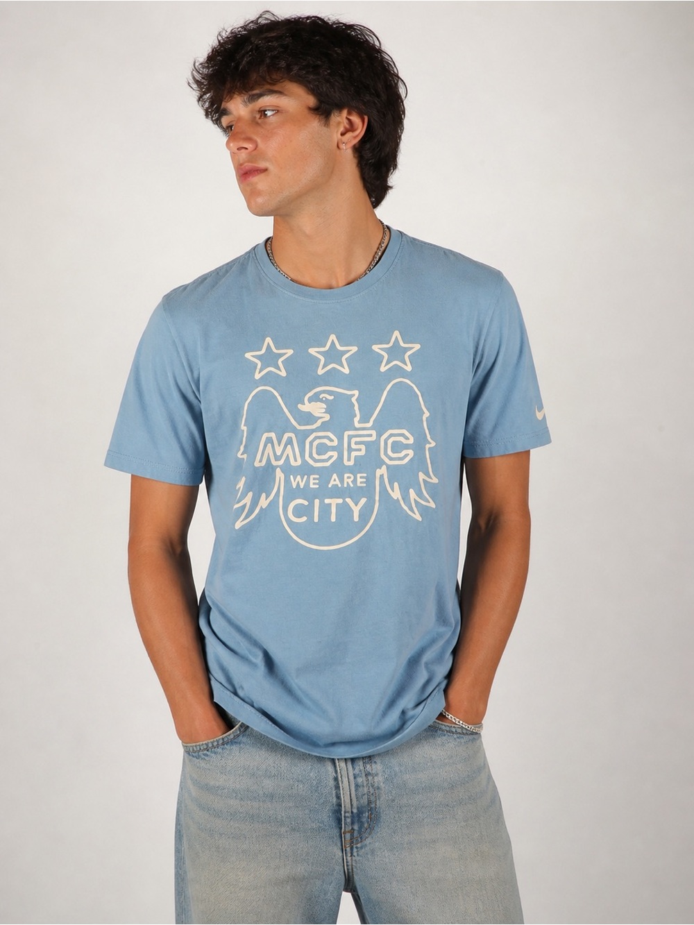Nike Manchester City Graphic Tee Blue M Athletic Cut
Soccer Shirt